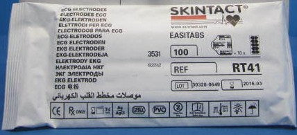 Skintact RT-41- ECG EKG Electrode Resting Tabs - Box of 1000 - 10 pack ...